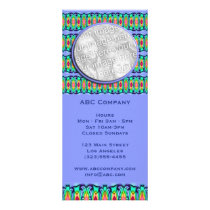 blue ribbons frame full color rack card