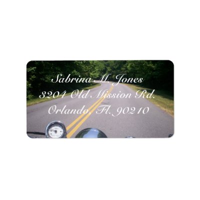 Blue Ridge Motorcycle Ride 3 Address Label