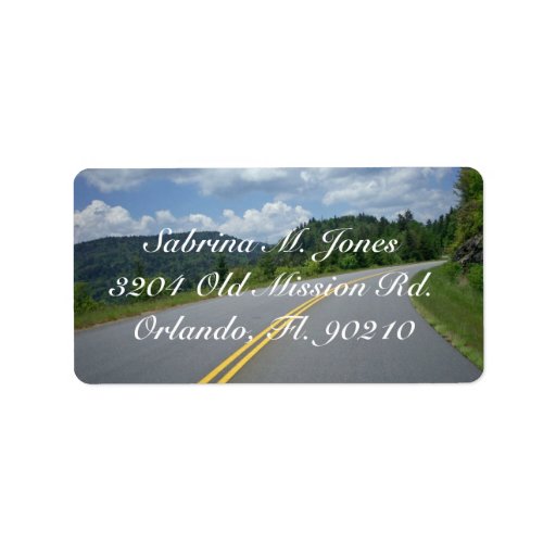 Blue Ridge Motorcycle View 4 Custom Address Labels