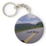 Blue Ridge Motorcycle View Turn Keychain