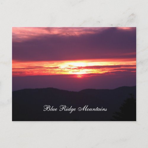 blue ridge mountains postcard