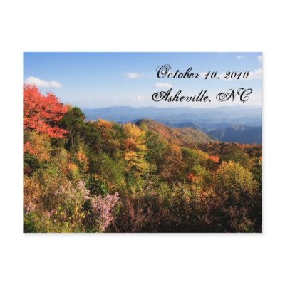 Blue Ridge Mountains Save the Date postcards