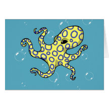 Blue Ringed Octopus Greeting Cards