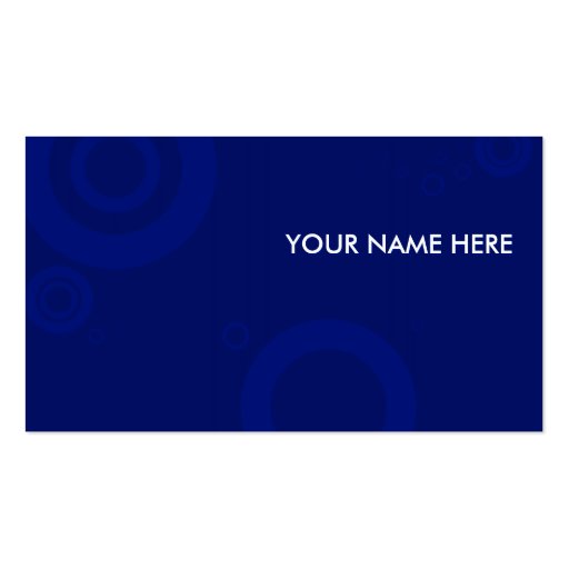 blue rings business card templates (back side)