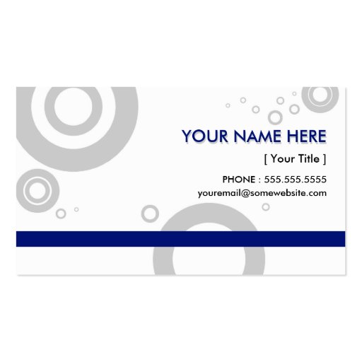 blue rings business card templates