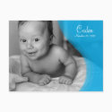 Blue Ripple Photo Birth Announcement postcards
