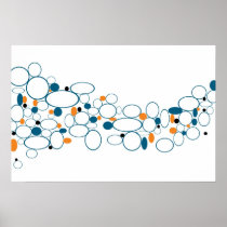 Blue River Rocks - Poster