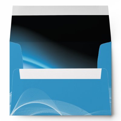 Blue road biker wedding envelope