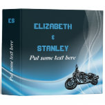 Blue road biker wedding wedding planner binder binders