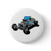 Blue Roadster buttons by hotrodshirts Blue Roadster buttons
