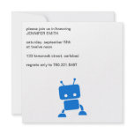 Blue Robot Baby Shower Invitation