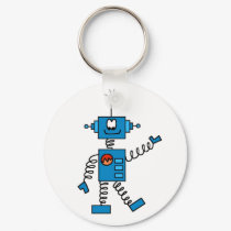 Blue Robot keychains by toddlersplace Blue Robot keychains
