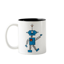 Blue Robot mugs