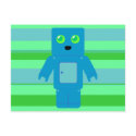 Blue Robot postcards by toxiferous Blue Robot postcards