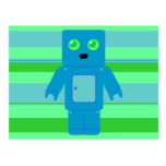 Blue Robot Postcard
