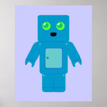 Blue Robot Posters
