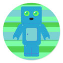 Blue Robot stickers by toxiferous Blue Robot stickers