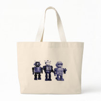 blue robots bag by vintage_robots blue robots bag