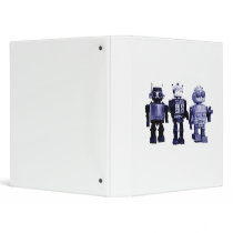 blue robots binder by vintage_robots blue robots binder