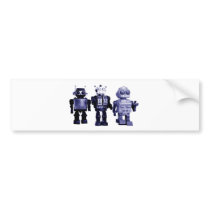 blue robots bumper sticker bumper stickers by vintage_robots blue robots bumper sticker bumper stickers