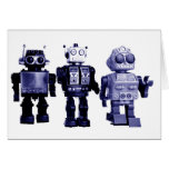 blue robots card