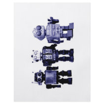 blue robots flyer by vintage_robots blue robots flyer