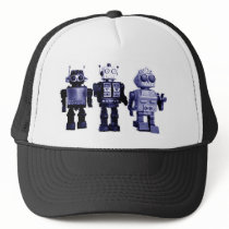 blue robots hat