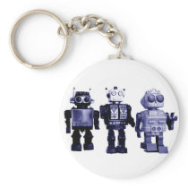 blue robots keychain
