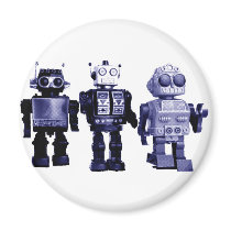 blue robots magnet