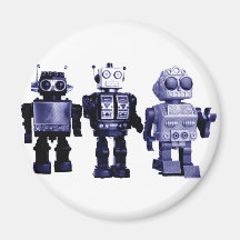 blue robots magnet