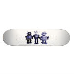 blue robots skateboard