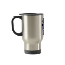 blue robots travel mug by vintage_robots blue robots travel mug