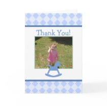 Blue Rocking Horse Thank You Card