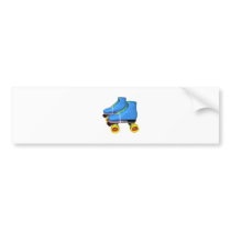 Blue Roller Skates Bumper Stickers