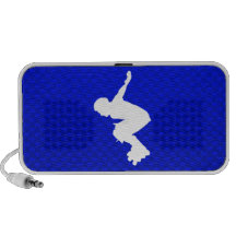 Blue Rollerblading Mini Speakers