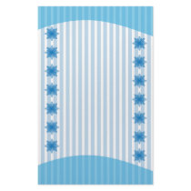Blue romantic floral design stationery