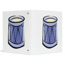 Blue Rope Tension Drum Abstract Vintage image Vinyl Binders