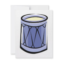 Blue Rope Tension Drum Abstract Vintage image Personalized Announcements