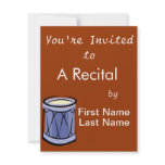 Blue Rope Tension Drum Abstract Vintage image Personalized Invitation