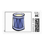 Blue Rope Tension Drum Abstract Vintage image postage