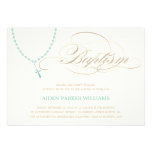 BLUE ROSARY BEADS | BAPTISM INVITATION