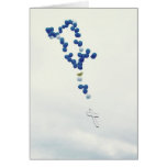 Blue rosary in the sky card