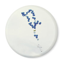 Blue rosary in the sky magnet