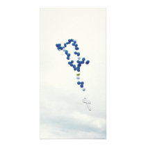 Blue rosary in the sky photo card template