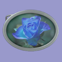 Blue Rose Belt Buckle belt buckles