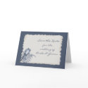 Blue Rose Bud - Save the Date cards