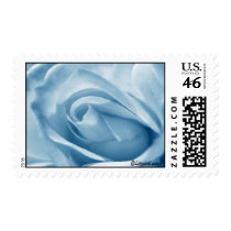 Blue Rose Bud Wedding Postage