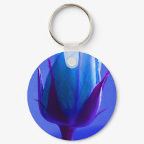 Blue Rose Delight Keychain - Customizable