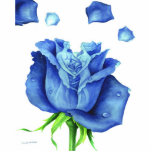 Blue Rose Flower Painting Art Man Woman Figure