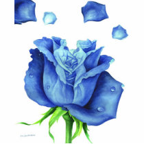 Blue Rose Flower Painting Art Man Woman Figure photo sculptures